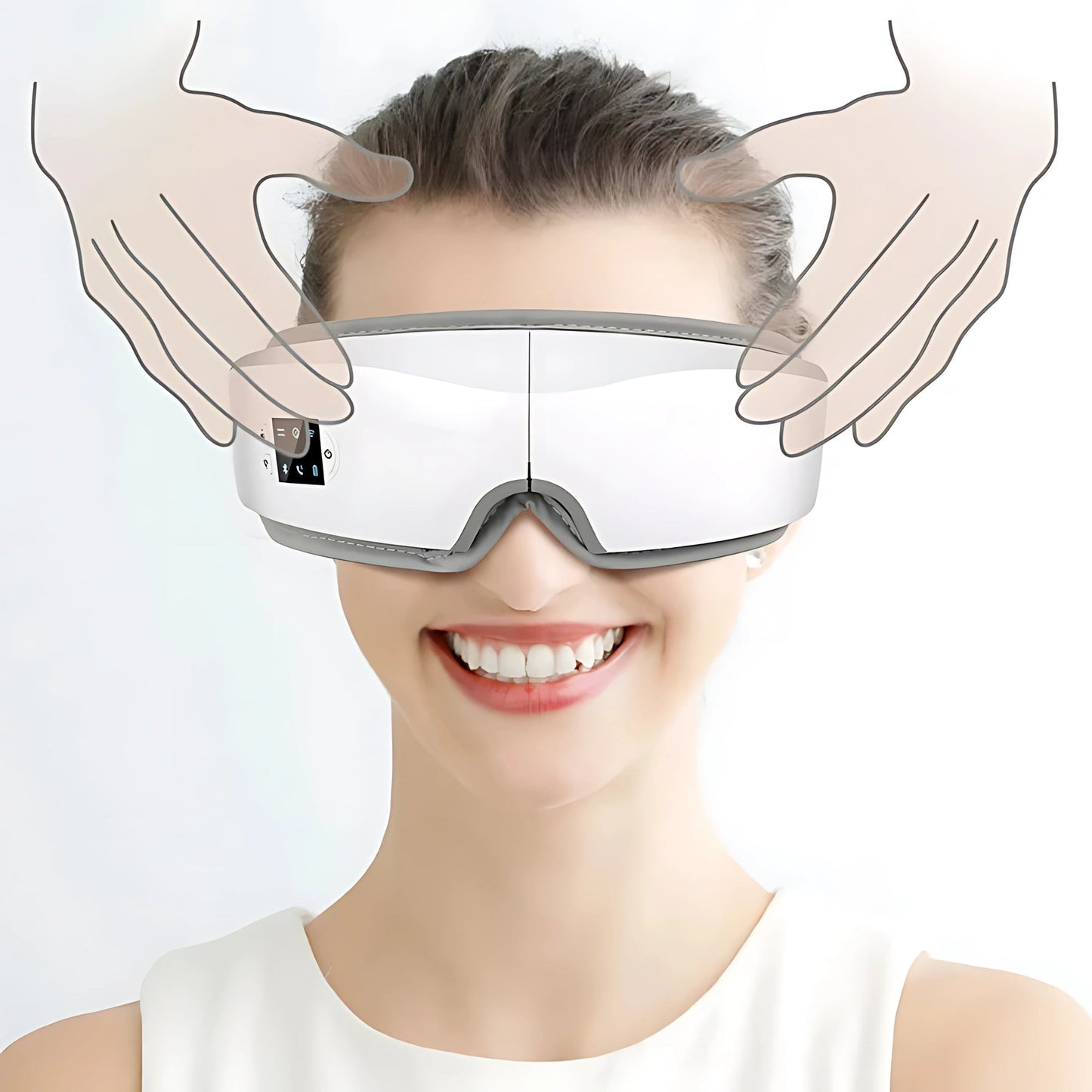 The 4D Smart Eye Massager - Soothing Air Pressure - Heat Therapy to Relieve Eye Strain - Enhance Sleep Quality